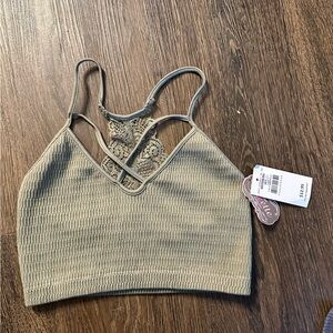 Buckle Tan Lace Bandeau